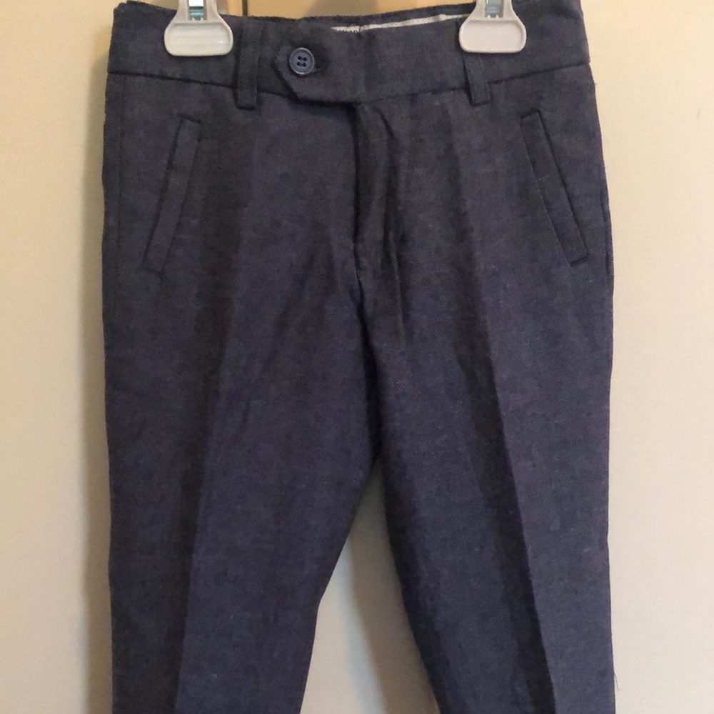 Isaac Mizrahi little boys linen pants - size 4, slate